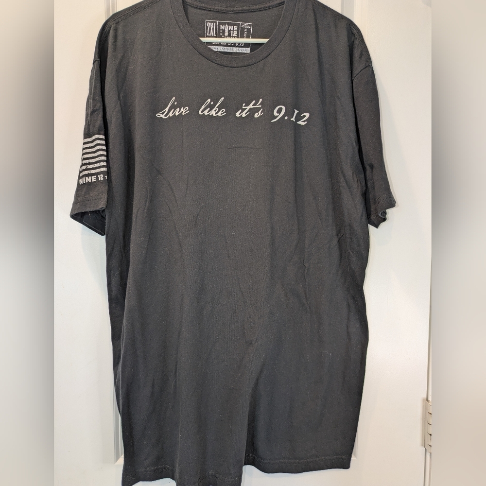 Nine Line Apparel “Live Like It’s 9.12” Graphic Tee 2XL Black Patriotic Shirt
